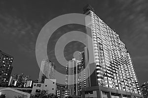 High rise residential buidling of public estate in Hong Kong city