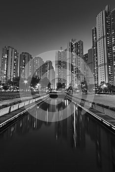 High rise Residential building in Hong Kong city