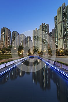 High rise Residential building in Hong Kong city