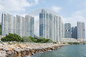 High rise Residential building in Hong Kong city