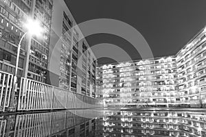 High rise residential building of public estate in Hong Kong city