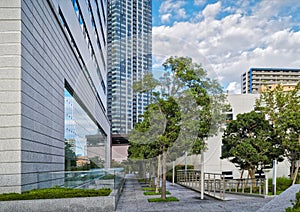 High-rise residential buildings in modern Tokyo