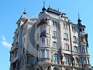 A high rise resiential house in the city of Kazan in the republic Tatarstan in Russia.