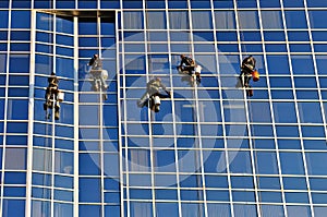 High rise window washers photo