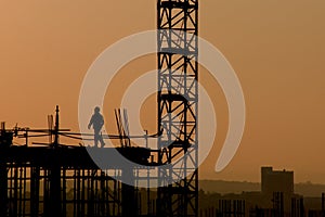 High rise worker