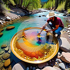 High risk financial investment planning gold prospecting photo