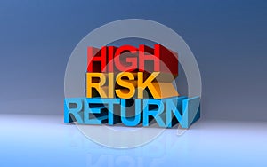 high risk return on blue photo