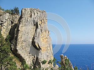 High rock and sea