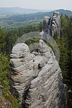 High rock towers in Bohemian paradise