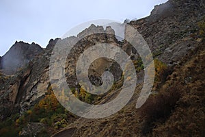 high rocks and autumn scenery, Tunceli province