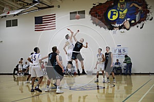 High school basketball game