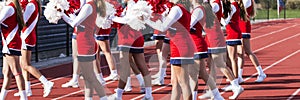 High school cheerleading squad photo