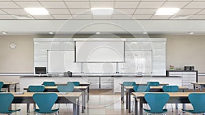 High school classroom interior