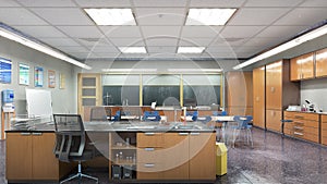 High school classroom interior.