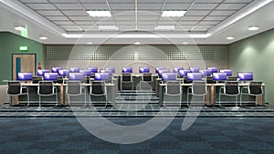 High school classroom interior.