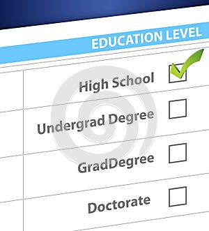 High school education level survey