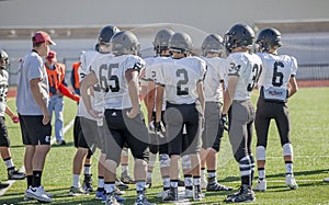 High School Football Huddle