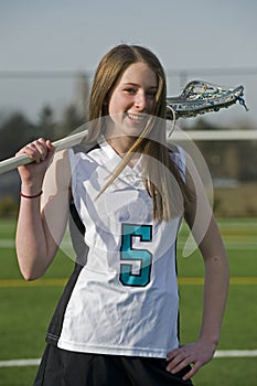 High School Girls Lacrosse player