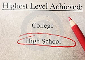 High School red circle