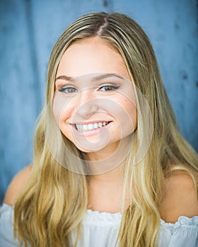 High school senior poses for portraits