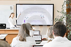 High school student in the classroom