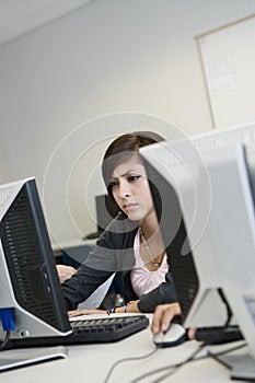 High School Student In Computer Lab