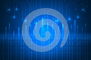 High security and protection by padlock technology abstract background.