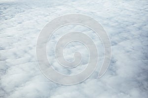 High sky above the clouds background