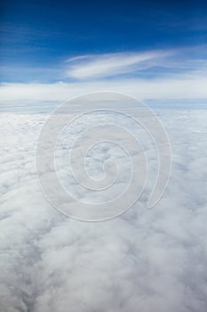 High sky above the clouds