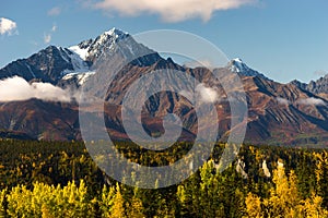 High Snow Covered Peaks Chugach Mountain Range Alaska