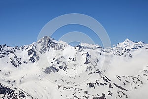 High snow mountains.