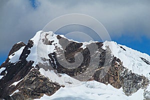 High snowcaped mountain beautiful scenic landscape