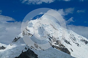 High snowcaped mountain beautiful scenic landscape