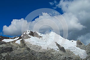 High snowcaped mountain beautiful scenic landscape