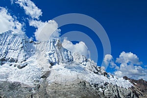 High snowcaped mountain beautiful scenic landscape