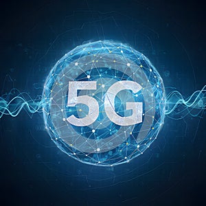 High speed 5G connection accelerates data analysis in global network