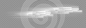 High speed. Abstract technology background concept. Motion speed and blur. Glowing white speed lines. Dynamic lines or