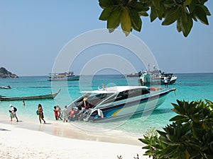 High speed boat at Similan Island