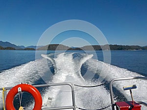 High Speed Boat Wake