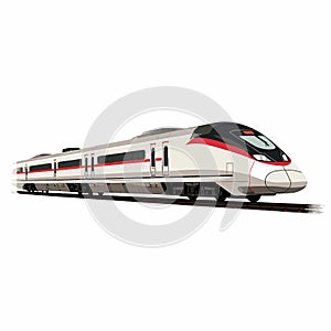 High-Speed Bullet Train vector flat isolated illustration