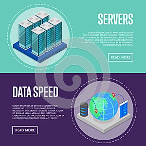 High speed communication service posters