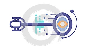 High-Speed Data Transfer or Digital Key Icon, vector design Generative AI