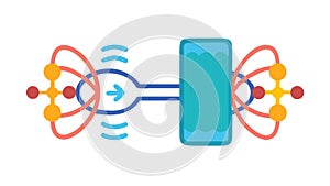 High-Speed Data Transfer Icon, Digital Connectivity Solution, vector design Generative AI