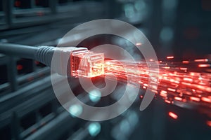 High-speed data transfer through network cable