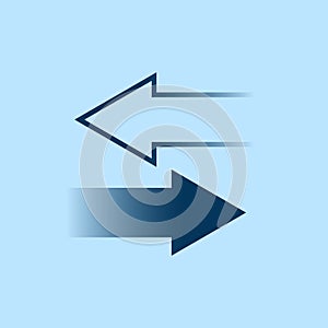 High-Speed Data Transfer Symbol with a Blur Effect