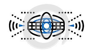 High-Speed Data Transmission Icon, Digital Communication, vector design Generative AI