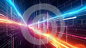High-Speed Digital Data Flow Network Background