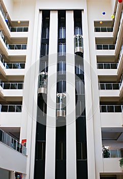 High-speed elevators in the hotel