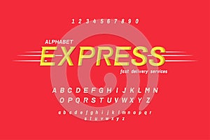 High speed Express alphabet font set