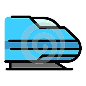 High speed express train icon vector flat
